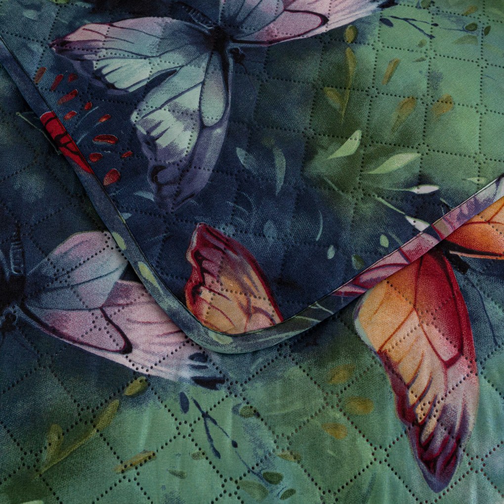 Ágytakaró színes pillangó mintával, színes Méret: 170 x 210 cm