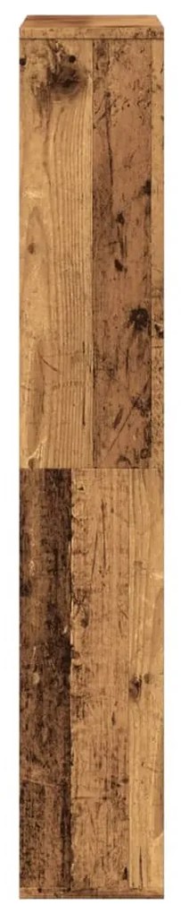 antik fa színű szerelt fa könyvespolc 60 x 20 x 120 cm
