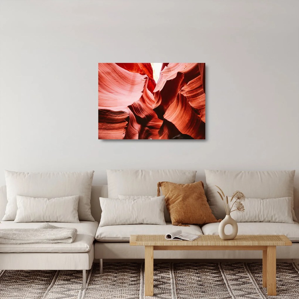 A vörös sziklák képe (üvegen) (70x50 cm)
