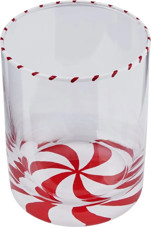 SWIRL üvegpohár piros/fehér 270ml