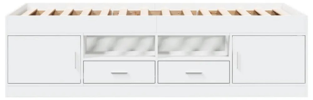 fehér kanapéágy fiókkal matrac nélkül 100x200 cm