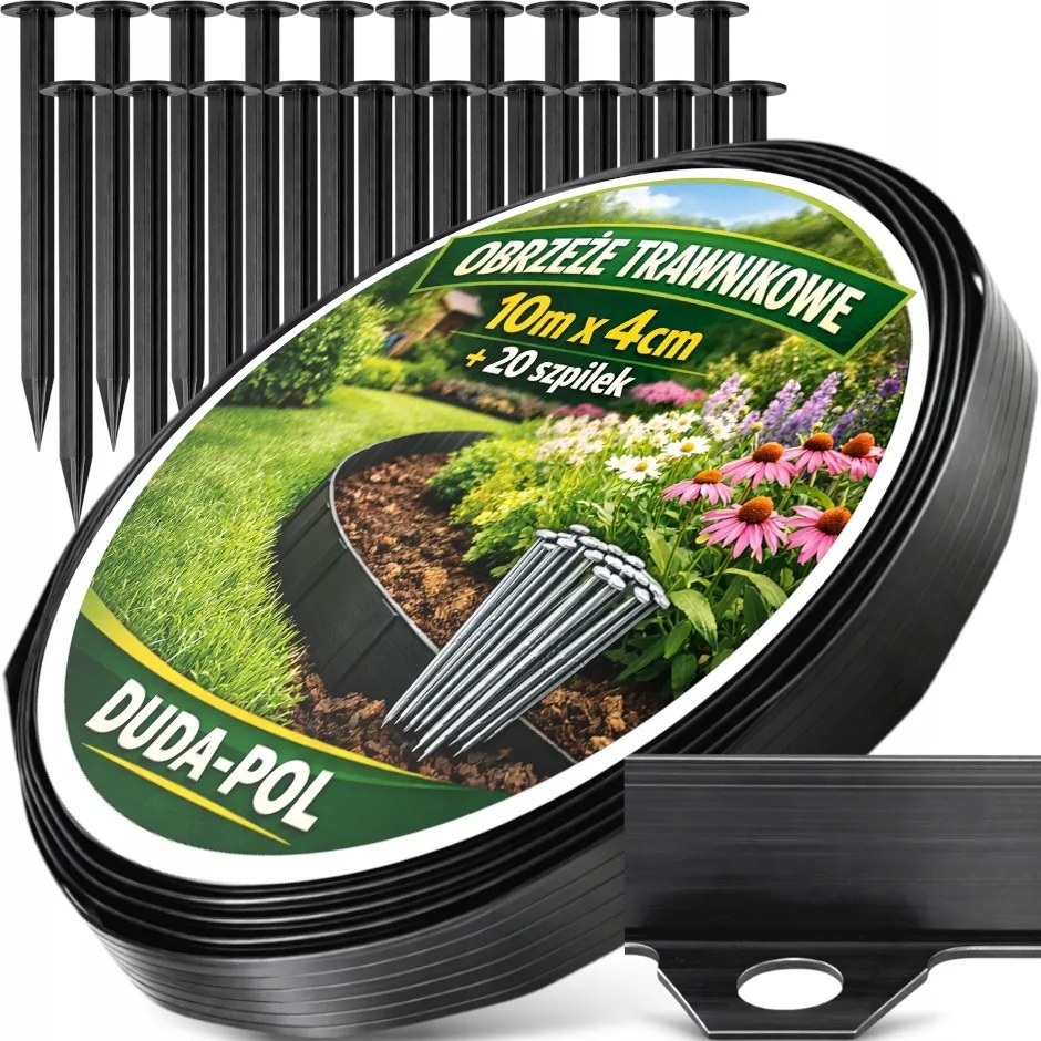 Kerti Gyepszegély Magas Rugalmas 10 m 20 Hdpe horgony