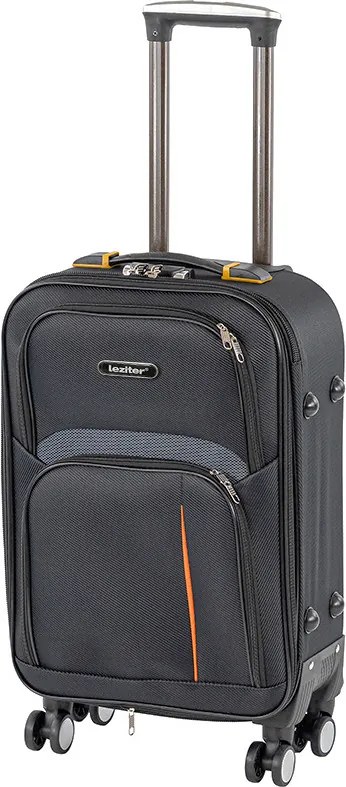 TraveLux light kabinbőrönd puha levehető kerékkel 55x40x20 cm fekete