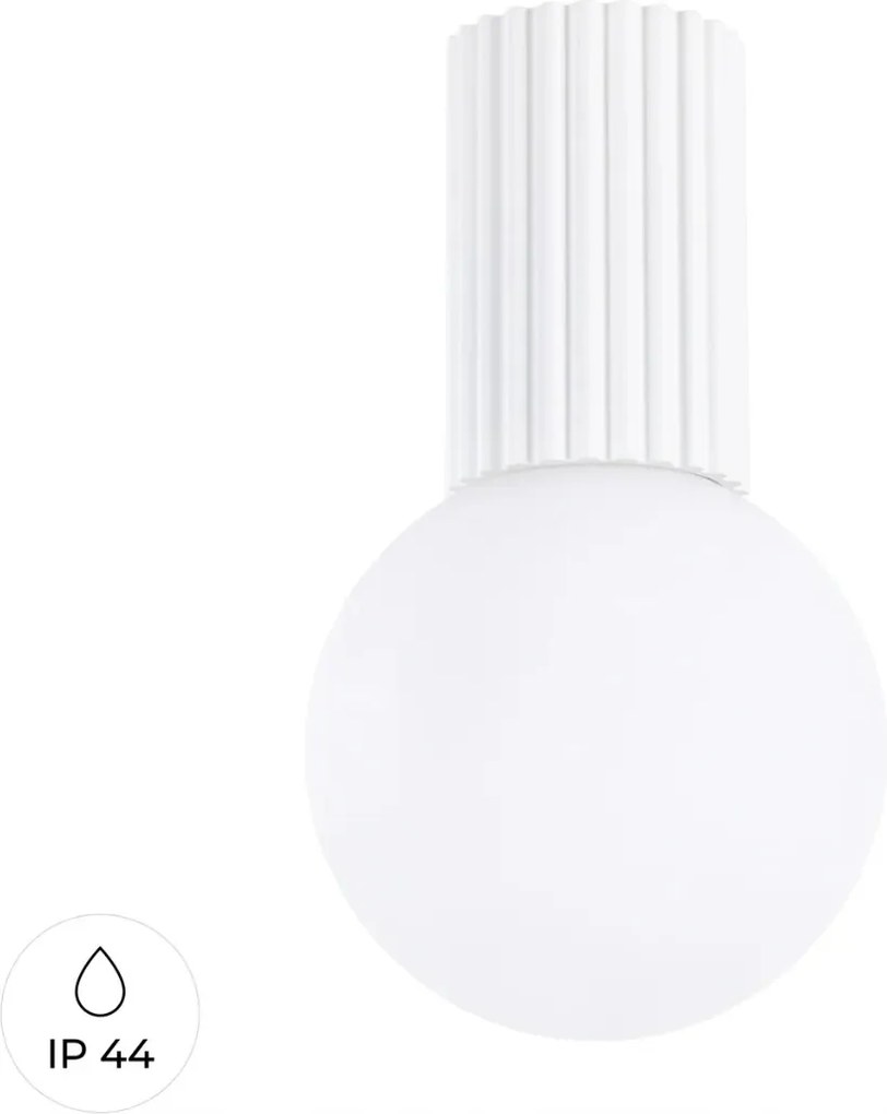 Sollux Lighting Spotlight Fehér test üveggömb G9 IP44 Halo