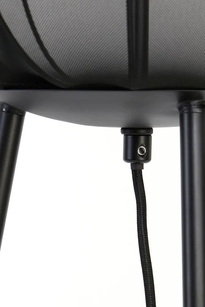 Fekete állólámpa (magasság 132 cm) Plumeria – Light & Living