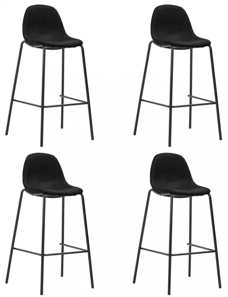 5 részes fekete szövet bárszett