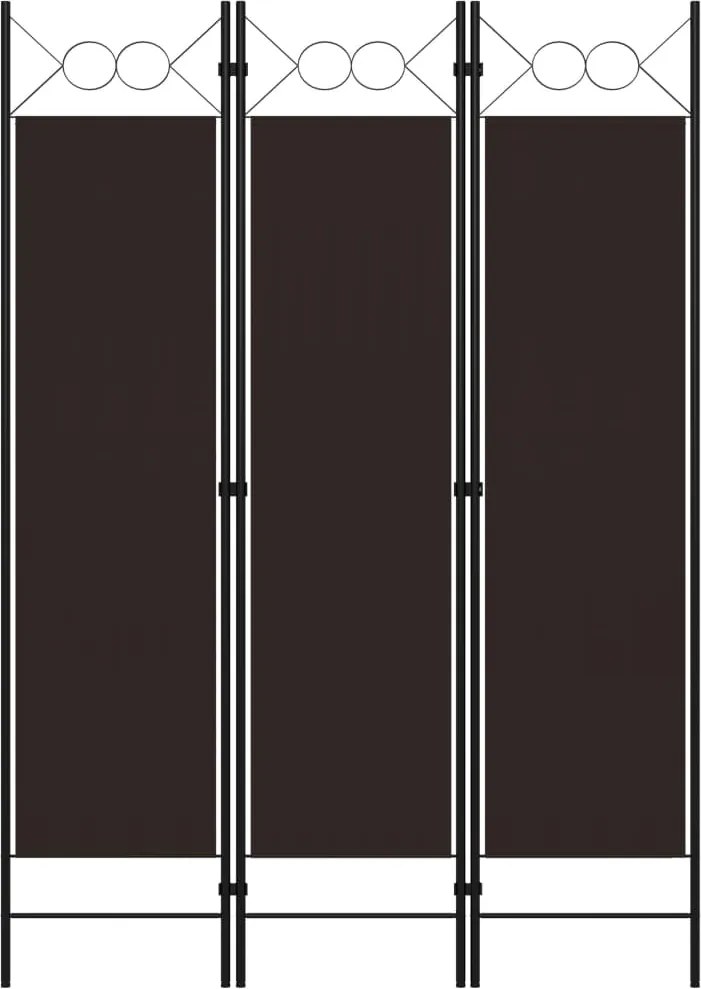 vidaXL barna 3 paneles paraván 120 x 180 cm