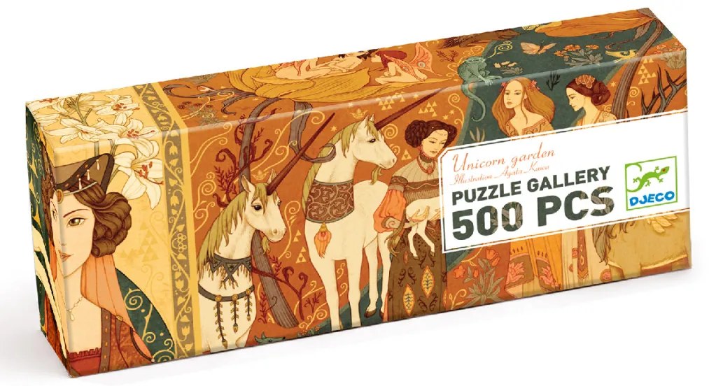 Művész puzzle - Egyszarvú és a hölgy, 500 db-os - Unicorn lady