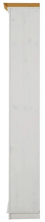 Fehér borovi fenyő könyvespolc 74x223x37 cm Anita – Støraa