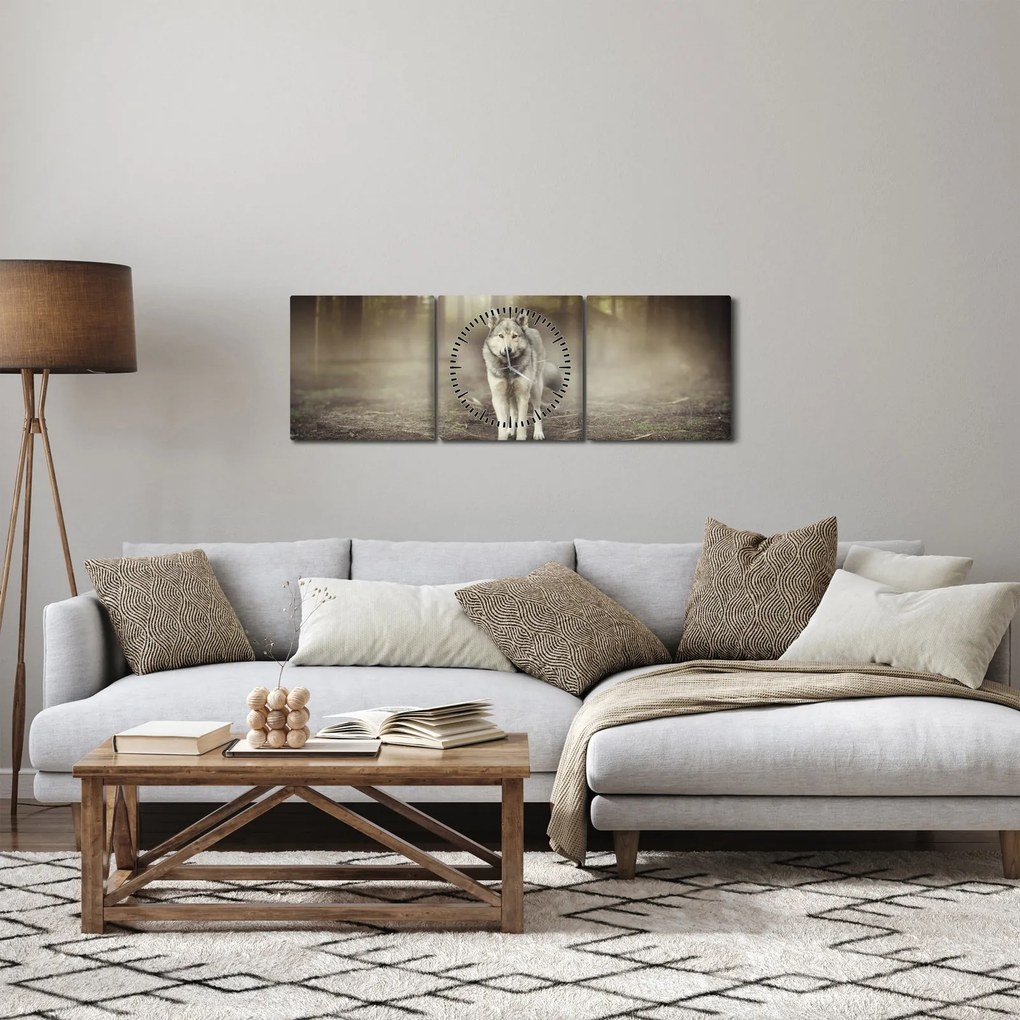 Kép - erdő őr (órával) (90x30 cm)