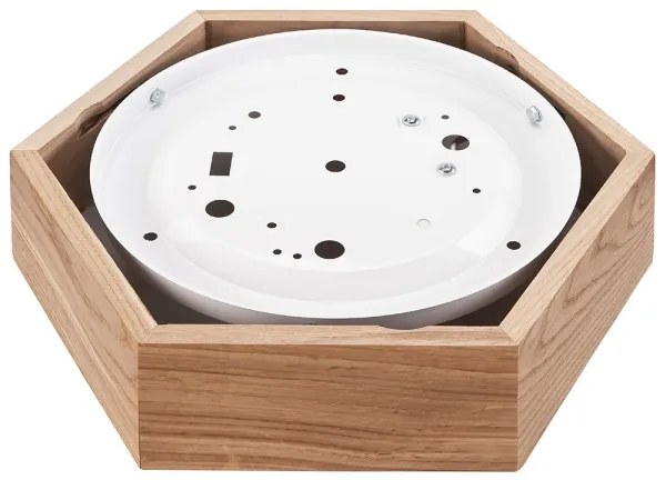Mennyezeti lámpa OAK HEX 1xE27/60W/230V á. 32 cm tölgy