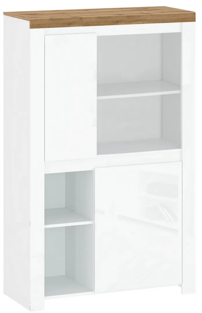 VILGO 2D szekrény, fényes fehér