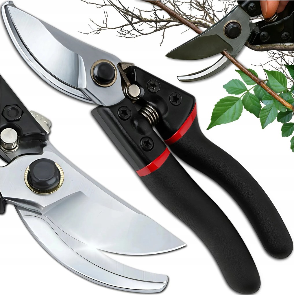 Metszőolló Kerti Kézi Olló Bokrokhoz Virágágakhoz Éles Penge Acél
