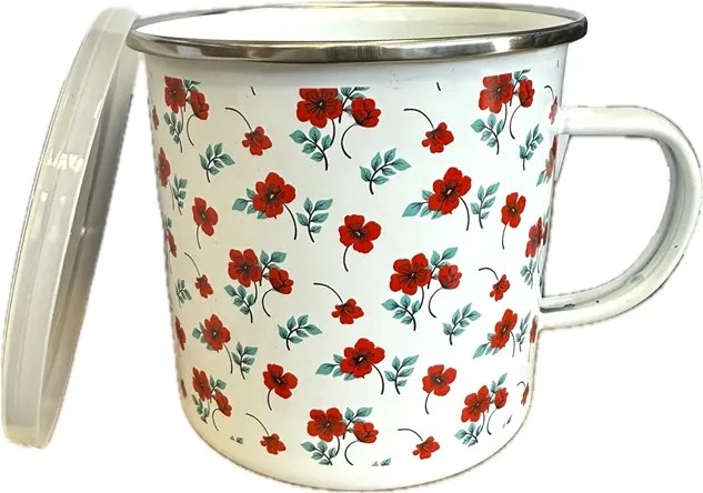 Zománcozott bögre Smukee fedéllel 700ml