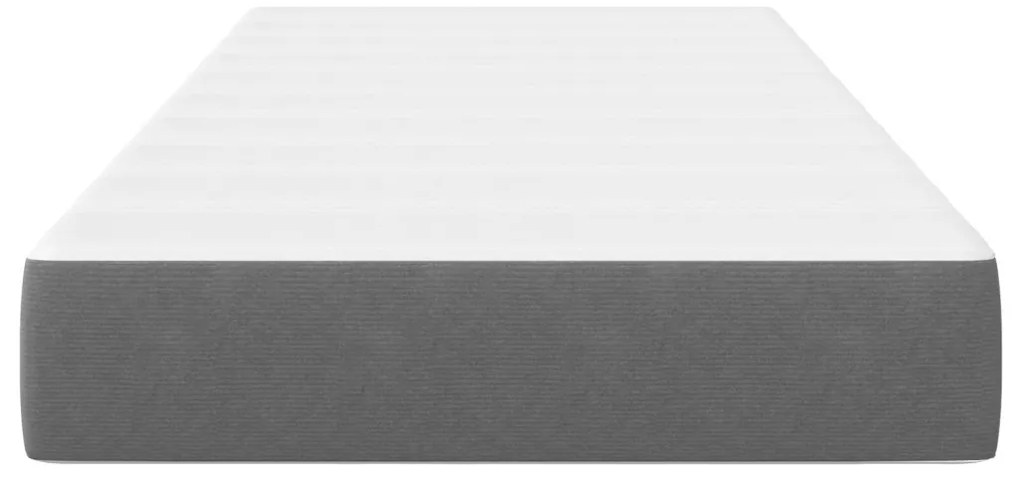 Ágy Matrac matracmal Világosszürke 80 x 200 cm szövet