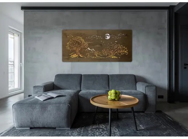 Li-Go 5478/DUB2 - Fényerőszabályozható LED fali dekoráció LED/24W/230V 130x60 cm tölgy