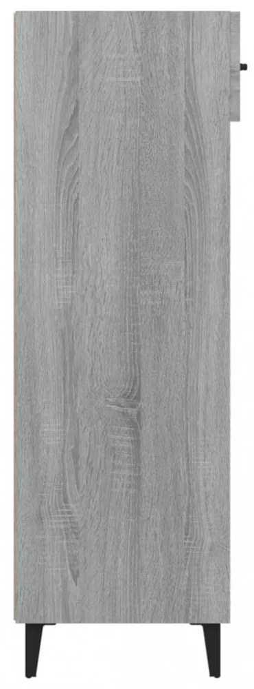 szürke sonoma színű szerelt fa cipőszekrény 60 x 35 x 105 cm