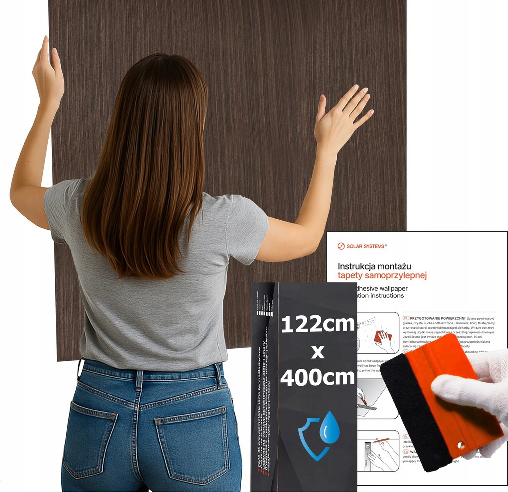 Öntapadós tapéta Vízálló Konyha Fal Bútor Karamell tölgy