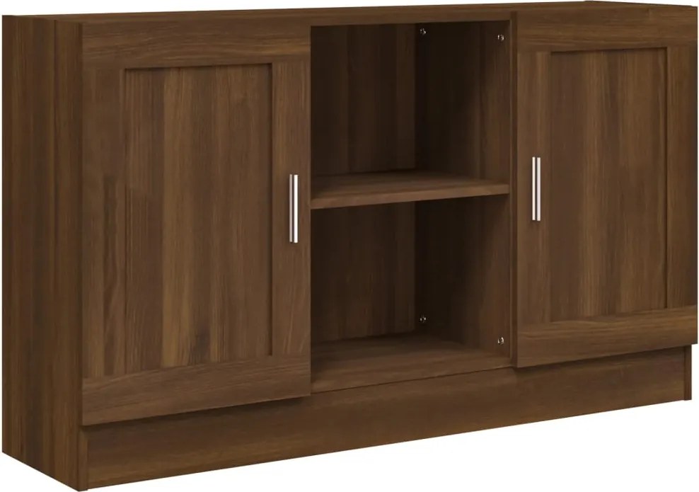 vidaXL kézműves tölgy színű szerelt fa tálalószekrény 120x30,5x70 cm