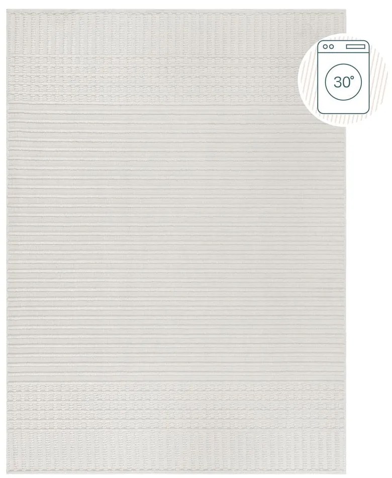 Fehér mosható zsenília szőnyeg 80x160 cm Elton – Flair Rugs