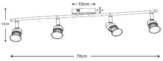 Lucide 13955/20/12 - LED Spotlámpa CARO-LED 4xGU10/5W/230V króm