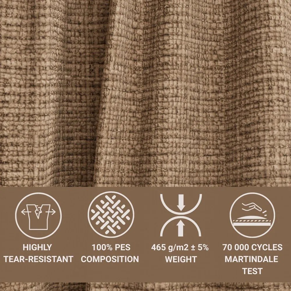 Világosbarna zsenília kinyitható-tárolóhelyes sarokkanapé (jobb oldali-heverő résszel) Maze – Maison de Rêve