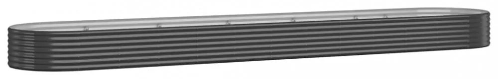 antracitszürke horganyzott acél kerti magaságyás 507x100x36 cm