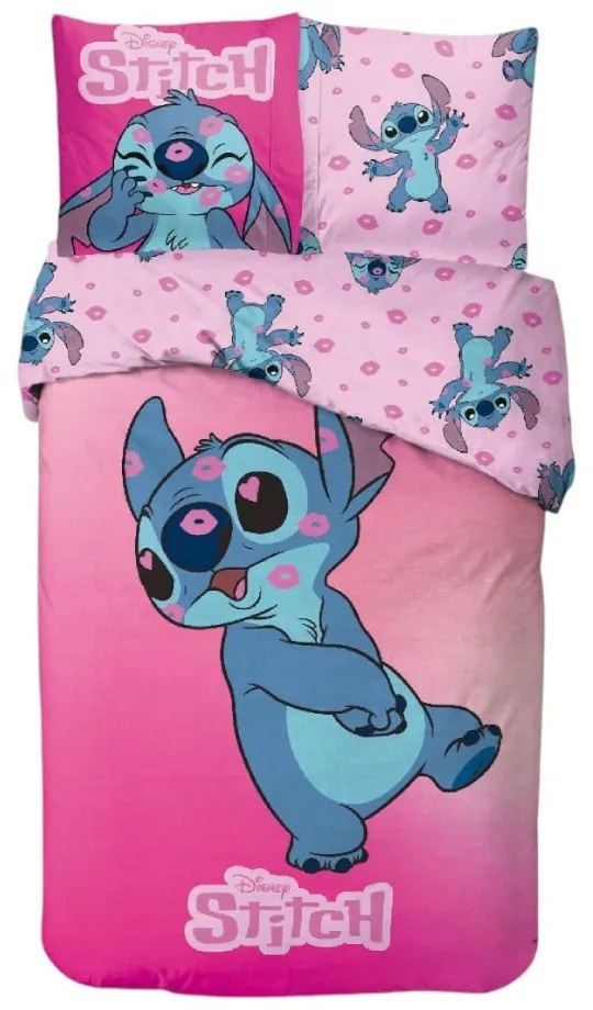 Disney Lilo és Stitch, A csillagkutya Rose Kiss ágyneműhuzat 140×200cm, 65x65 cm