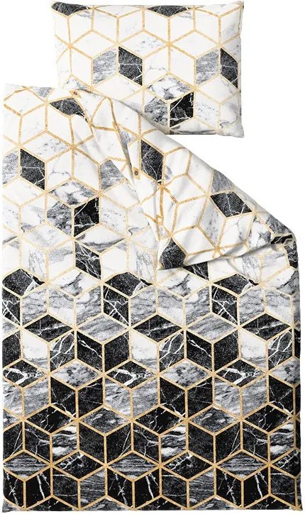 Pamut ágynemű ATHENA POLY fekete Ágyneműhuzat mérete: 70 x 90 cm | 140 x 200 cm