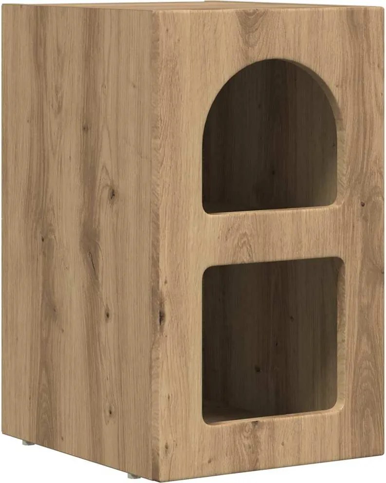 vidaXL Éjjeli asztal Artisan tölgy 29,5 x 33,5 x 50 cm Faanyag