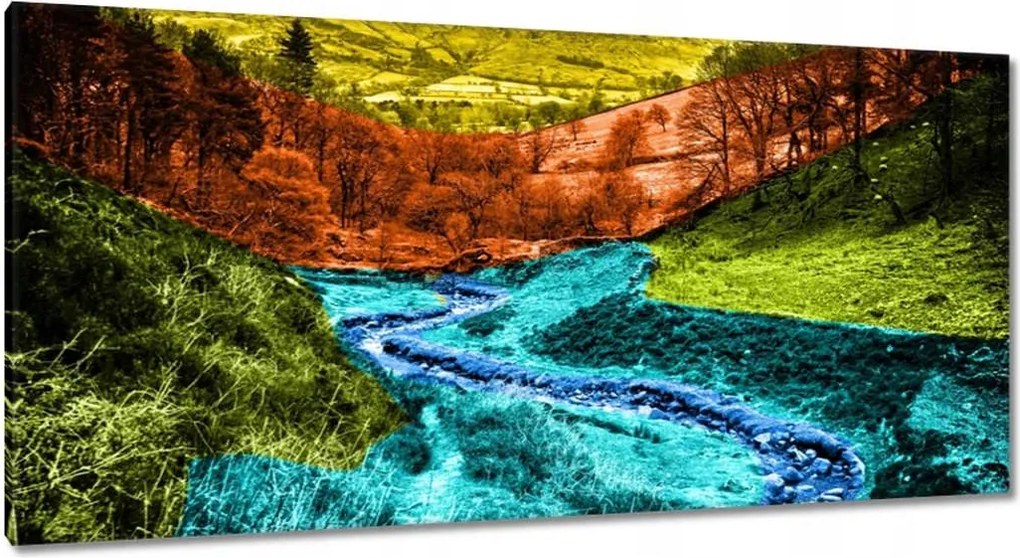 Festmények 115x55 Hegyi táj Tájkép