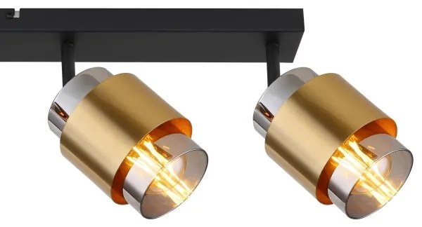 Globo 15560-4 - Spotlámpa MILLEY 4xE27/40W/230V fekete/réz