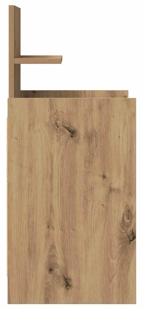 kézműves tölgy színű éjjeliszekrény 2 fiókkal 38x34x80 cm