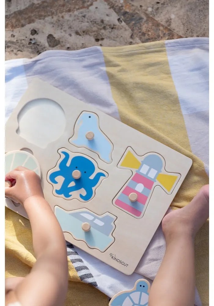 Fa formabeillesztős puzzle (részek száma 6) Ocean – Kindsgut