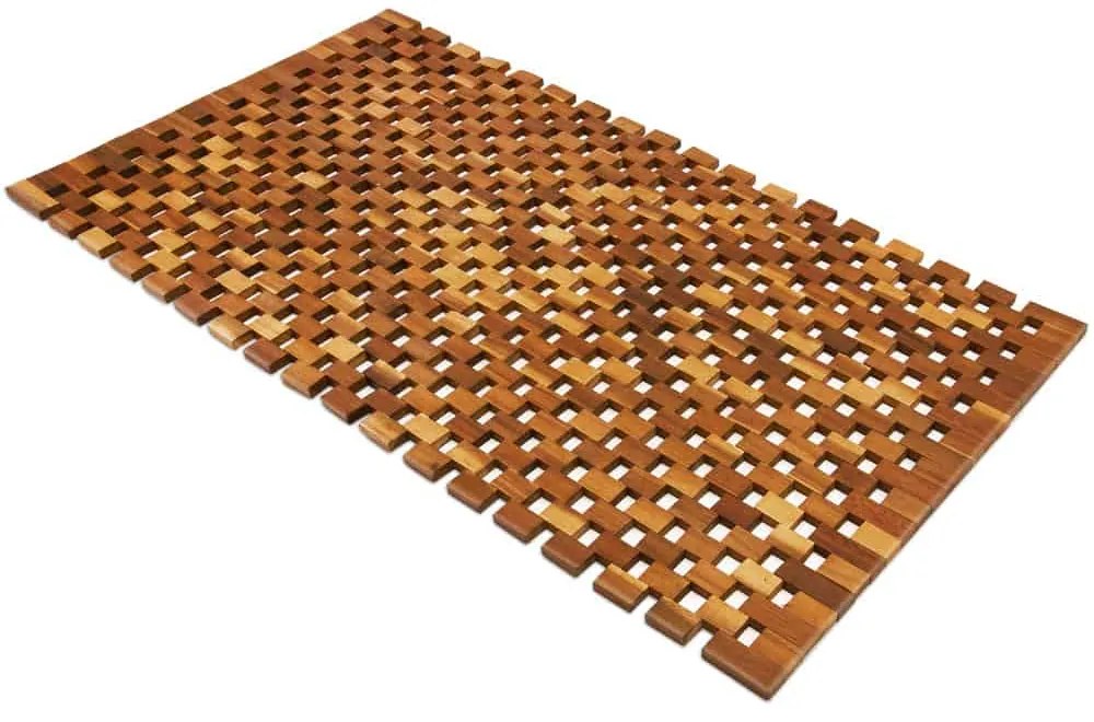 Casaria® Fürdőszobai szőnyeg - 80x50 cm - akác