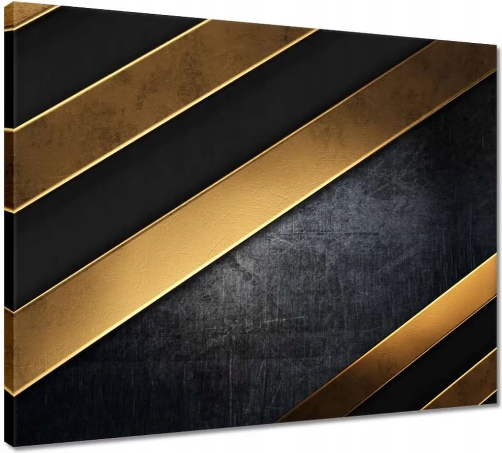 Vászonkép 50x40 Arany csíkok