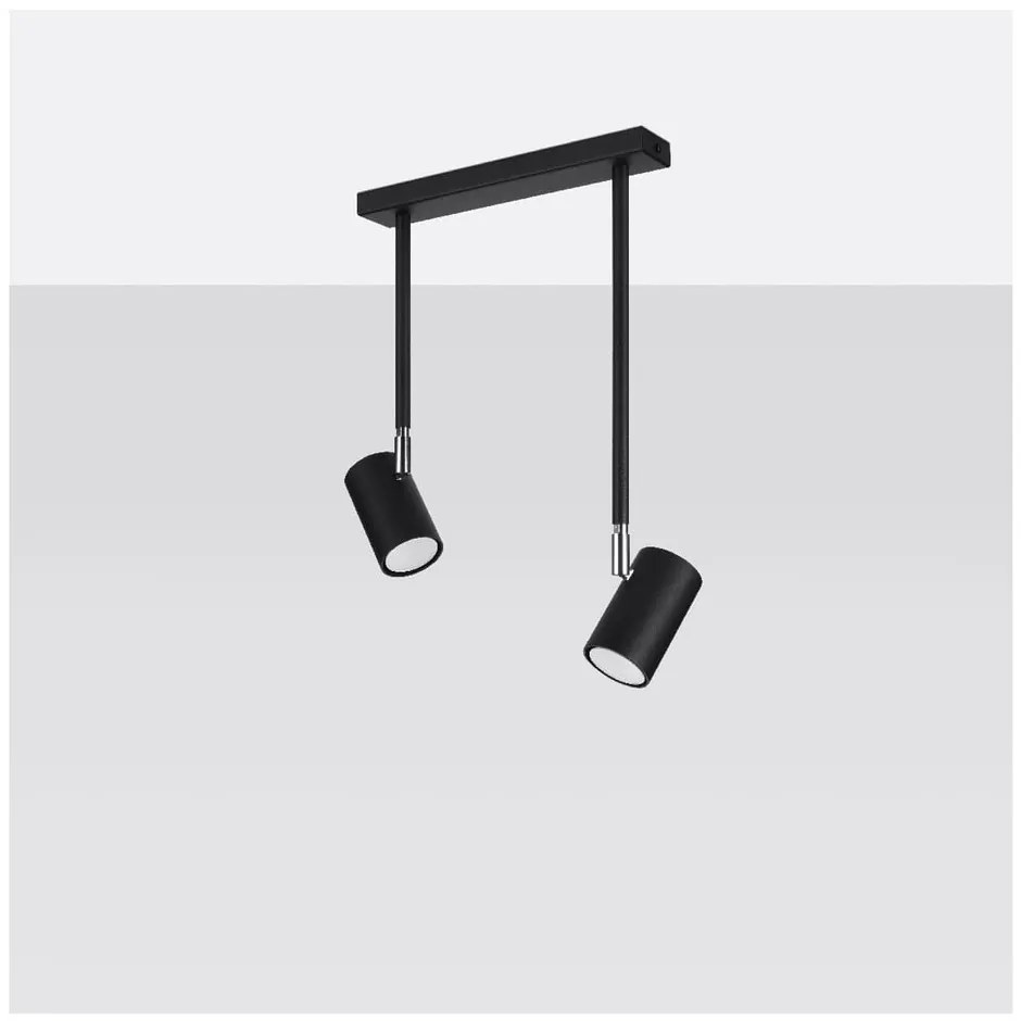 Fekete spotlámpa 10x30 cm Jones – Sollux