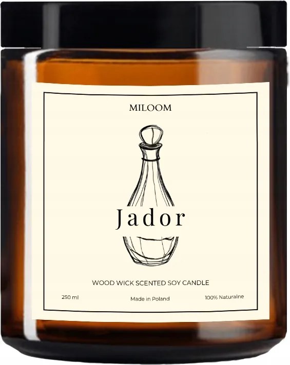 Jador 230 ml-es illatos szójaviasz gyertya fa kanóccal Miloom
