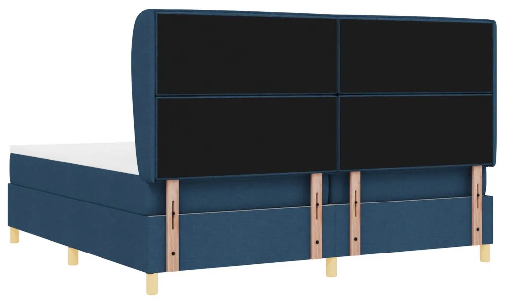 Boxspring Ágy Matracra Kék 200x200 cm Szövet
