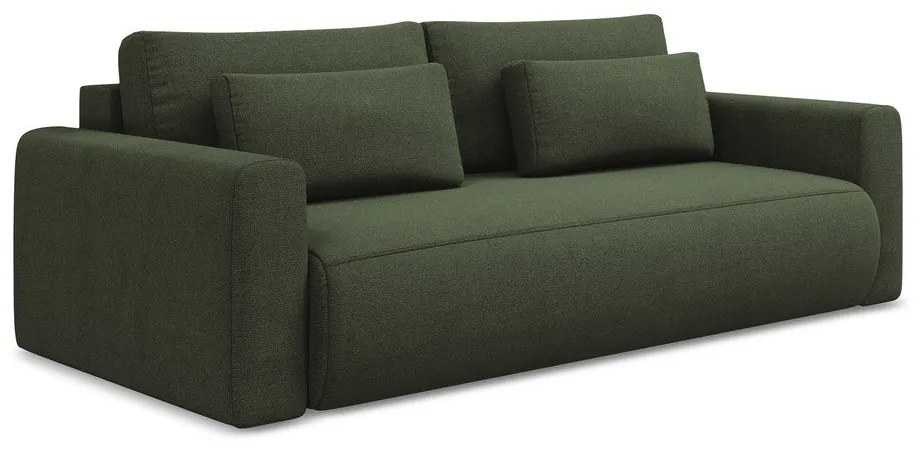 Khaki kinyitható-tárolóhelyes kanapé 238 cm Kapua – Makamii