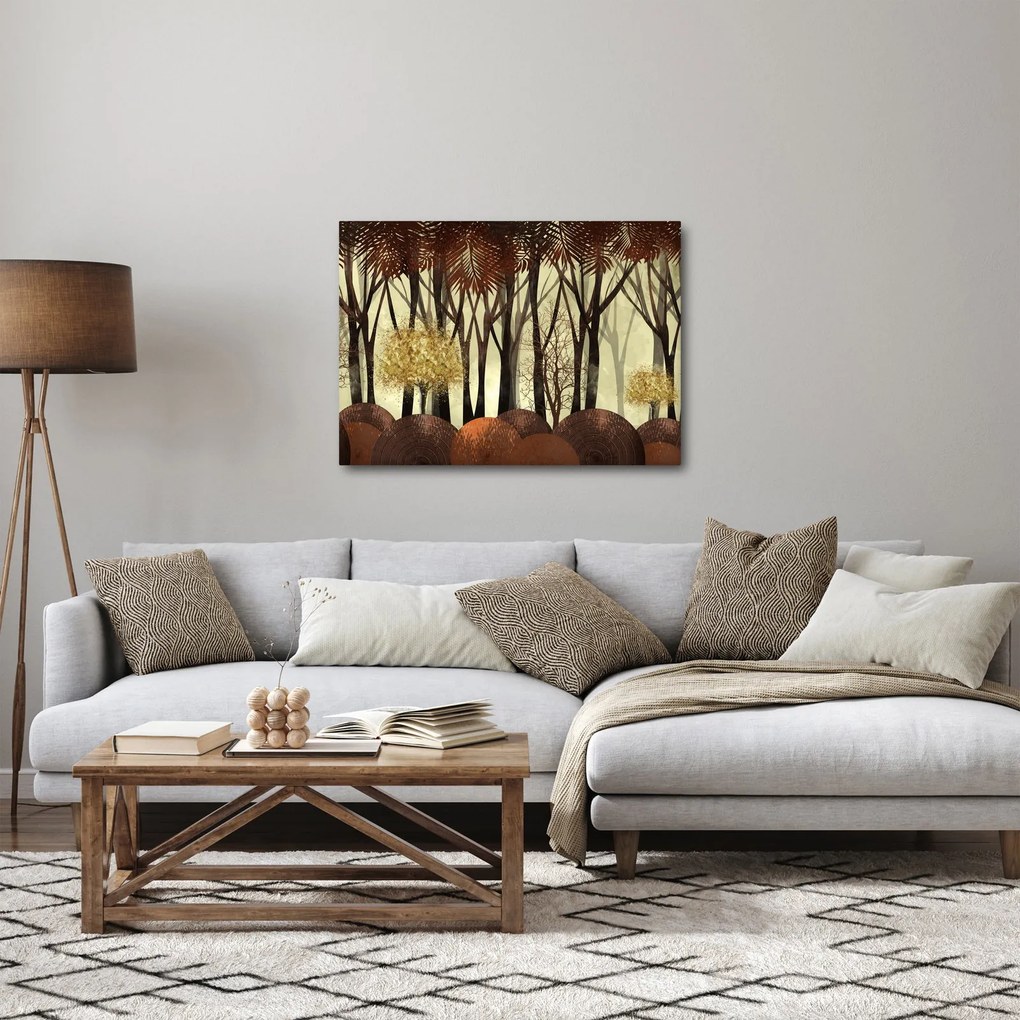 Kép - Dekoratív erdő (70x50 cm)