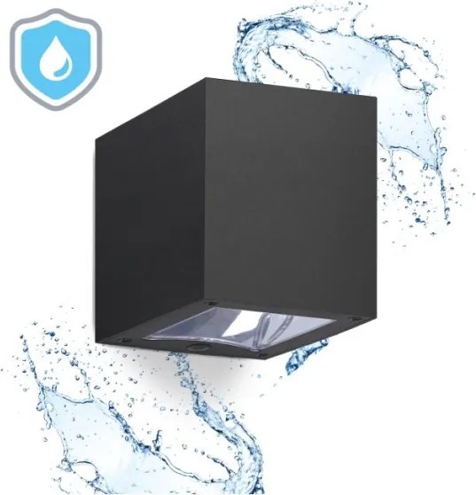 LED napelemes fali lámpa QUERK LED/1,2V 3000/4000K IP54 800 mAh