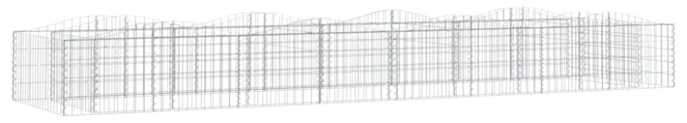 íves horganyzott vas gabion magaságyás 600x100x50 cm