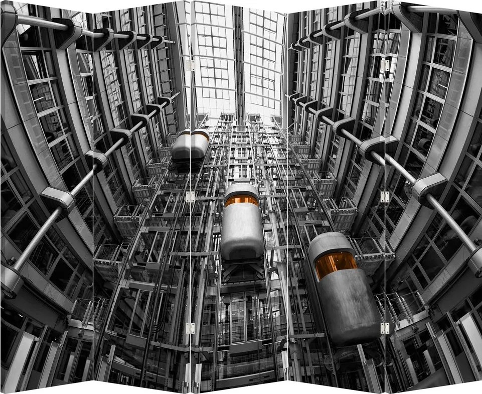 Paraván - Lift az épületben (210x170 cm)