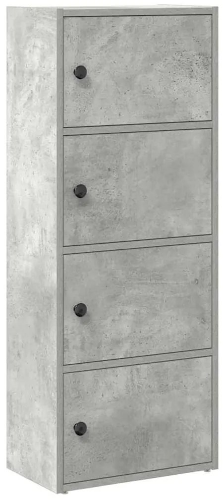 betonszürke szerelt fa könyvespolc 40x24x102 cm
