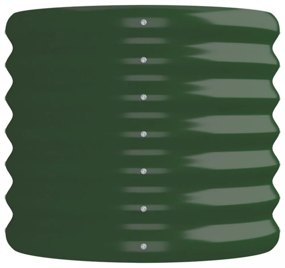 zöld horganyzott acél kerti magaságyás 152x40x36 cm