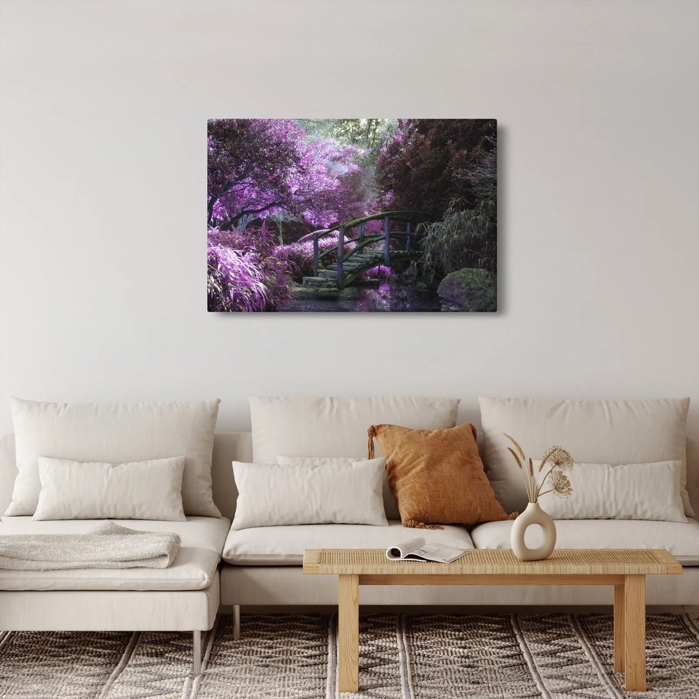 A lila kert képe (90x60 cm)