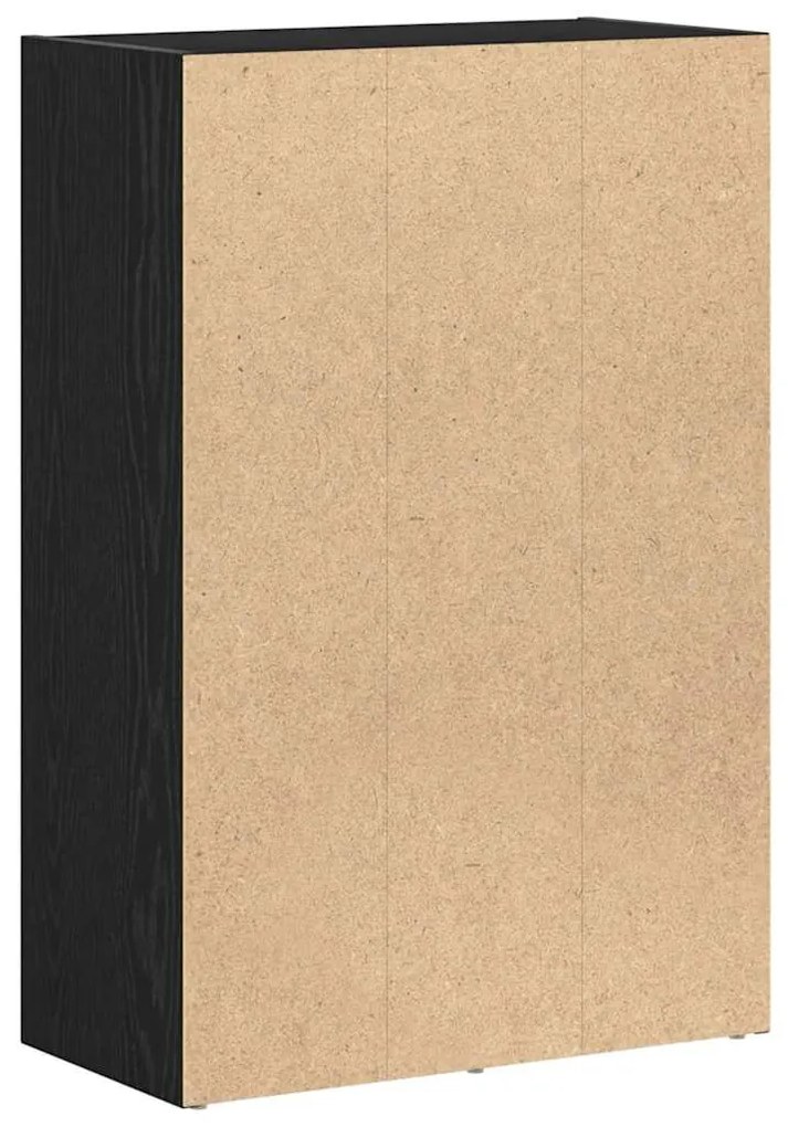 fekete tölgy szerelt fa könyvszekrény/szobaosztó 60,5x30x90 cm