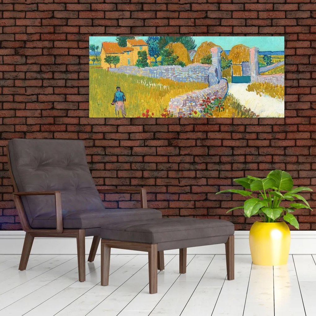 Kép - Vincent van Gogh, Farmhouse in Provence, reprodukciók (120x50 cm)