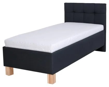 Kárpitozott ágy matraccal és tárolóhellyel MARIA ONE 90x200 cm antracit